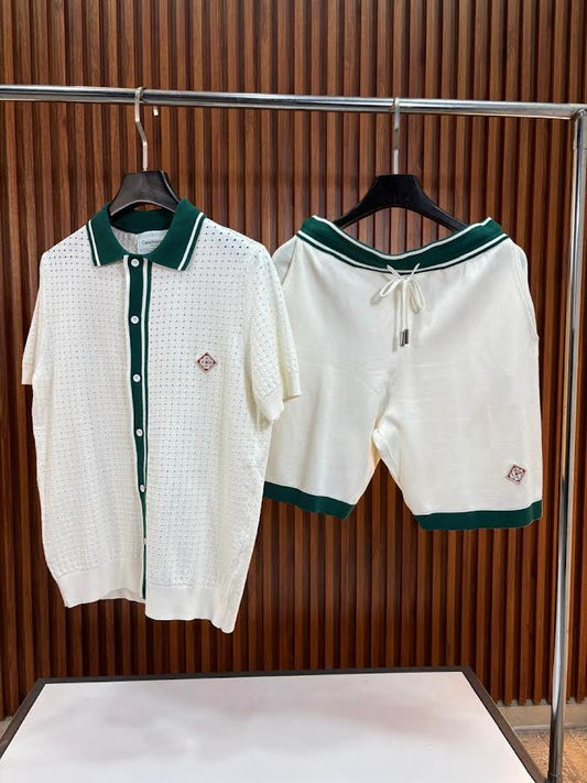 Casa Blanca conjunto blanco logo rojo