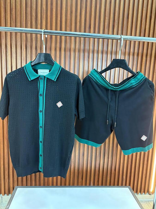 Casa Blanca negro con verde conjunto